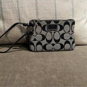 Coach Black and Gray Wristlet
